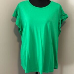 Green Crown & Ivy Ruffle Sleeve T-Shirt